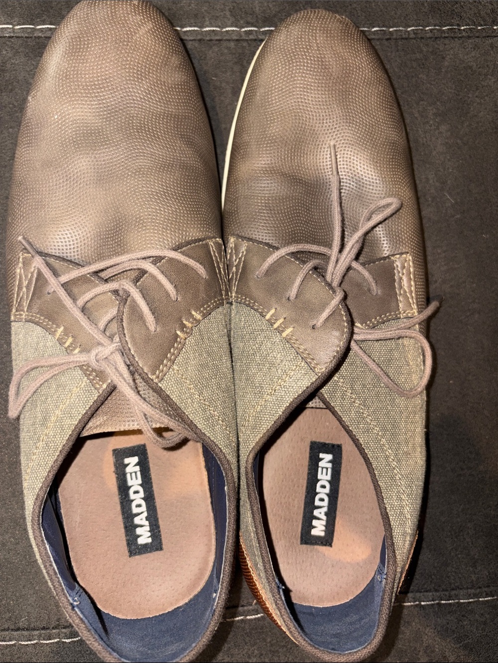 Steve Madden Two-Tone Brown Lace-Up Oxfords